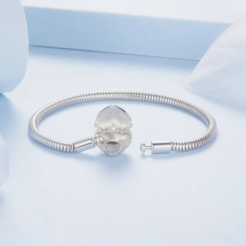 (image for) Pandora Style Star Heart Basic Bangle - BSB196 - View 5