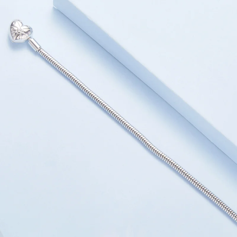 (image for) Pandora Style Star Heart Basic Bangle - BSB196 - View 6