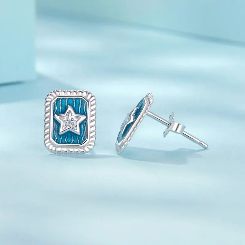 (image for) PANDORA Style Star Retro Earrings - SCE1796 - View 4