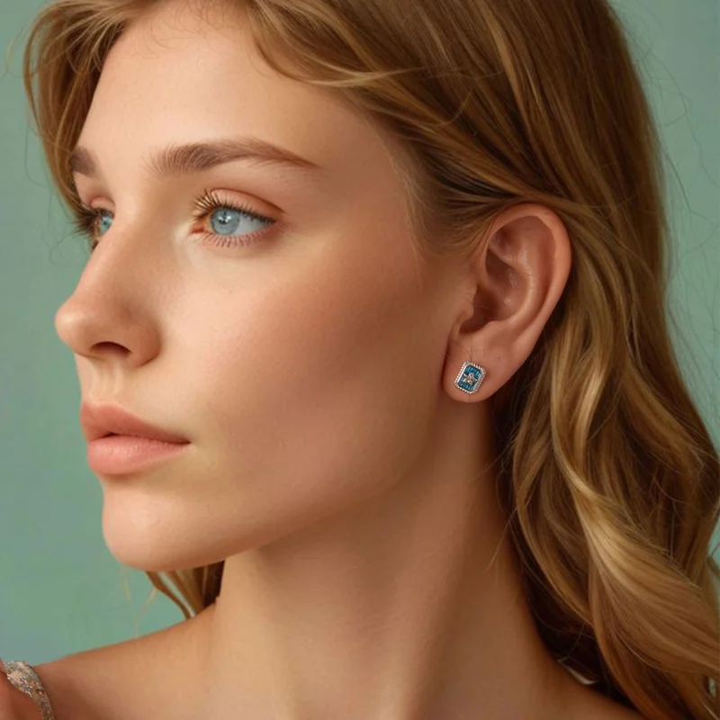 (image for) PANDORA Style Star Retro Earrings - SCE1796 - View 7