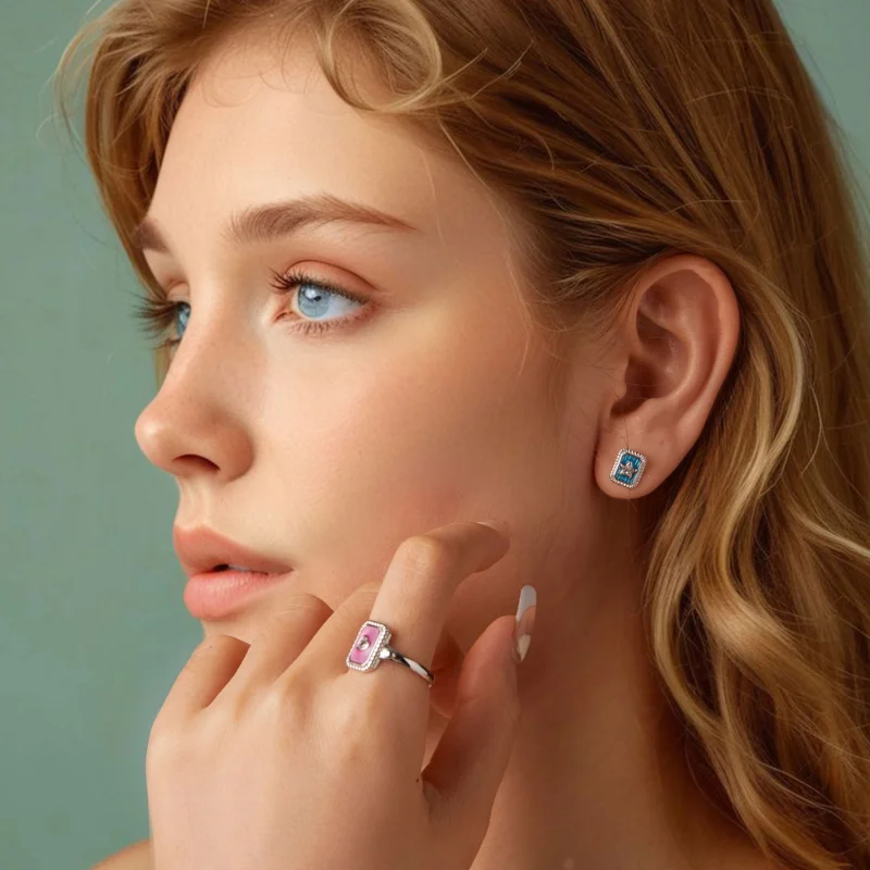 (image for) PANDORA Style Star Retro Earrings - SCE1796 - View 8