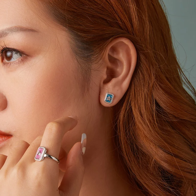 (image for) PANDORA Style Star Retro Earrings - SCE1796 - View 10