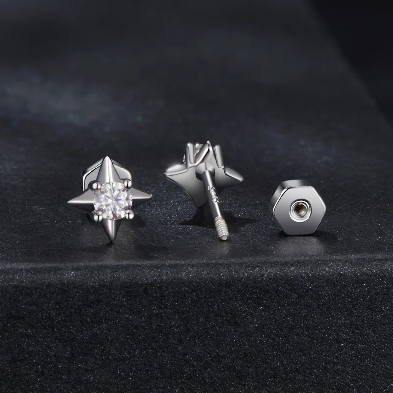 (image for) PANDORA Style Star sparkling earrings (one certificate) - MSE067 - View 2