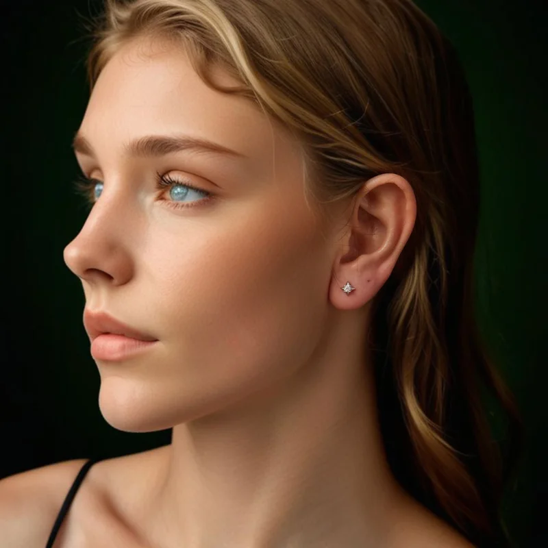 (image for) PANDORA Style Star sparkling earrings (one certificate) - MSE067 - View 7