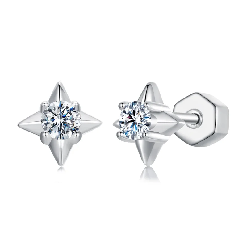 (image for) PANDORA Style Star sparkling earrings (one certificate) - MSE067 - Product Image