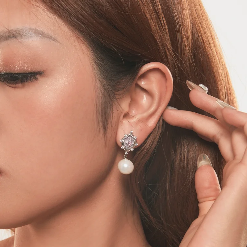 (image for) PANDORA Style Starlight pink earrings - YIE246 - View 10