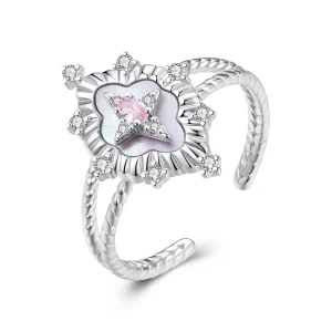 (image for) Pandora Style Starlight Pink Shell Open Ring - YIR244-E
