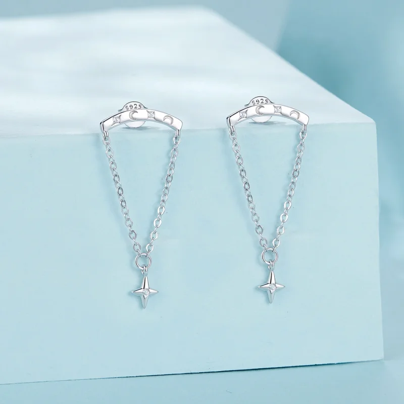 (image for) PANDORA Style Starry Tassel Earrings - SCE1767 - View 2