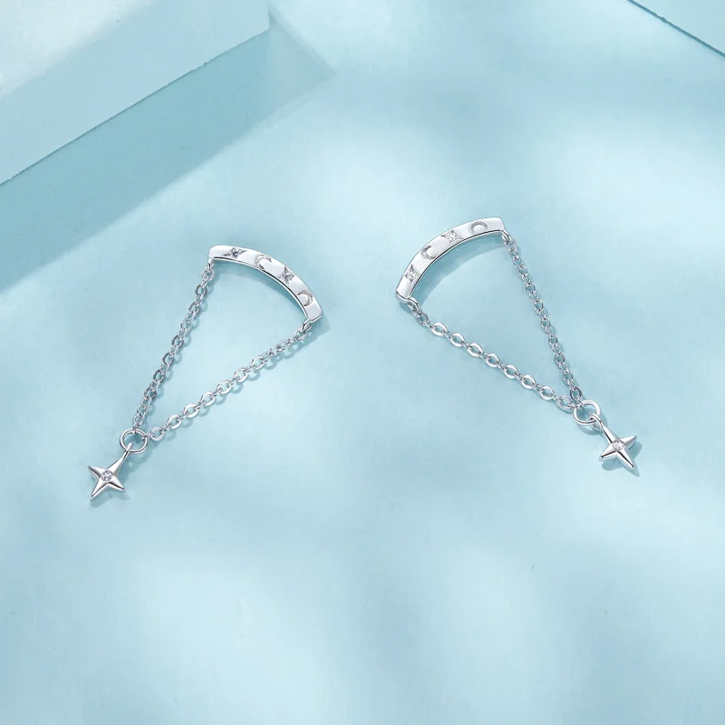 (image for) PANDORA Style Starry Tassel Earrings - SCE1767 - View 4