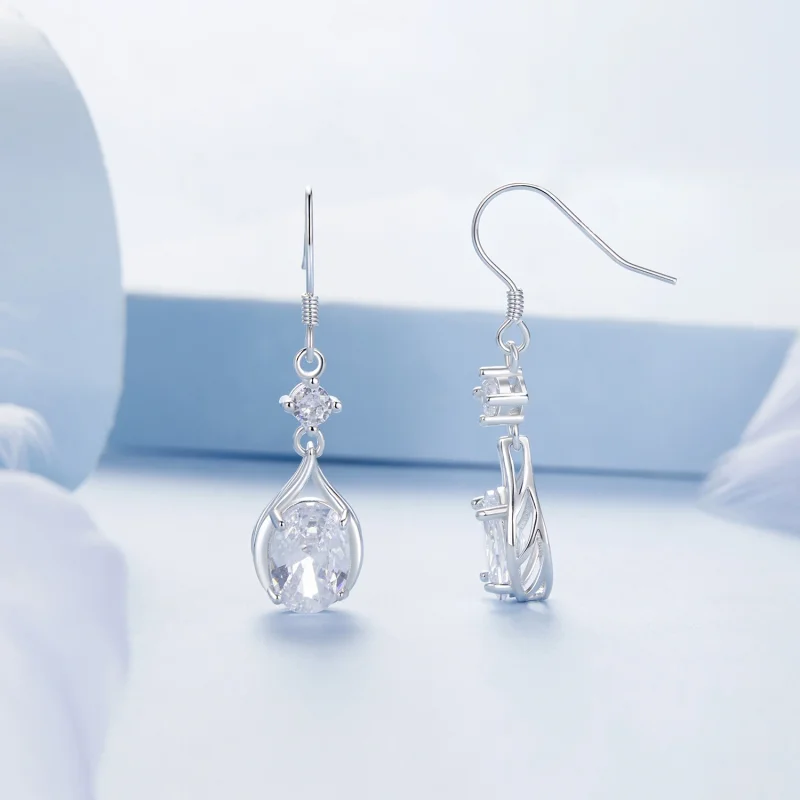 (image for) PANDORA Style Teardrop Earrings - BSE1087 - View 3