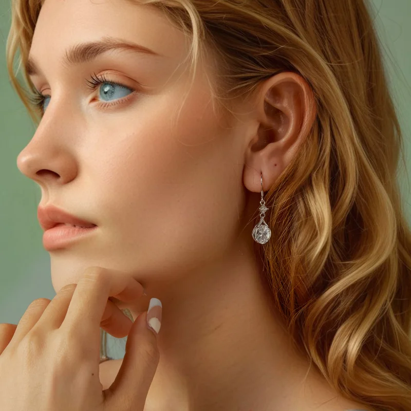 (image for) PANDORA Style Teardrop Earrings - BSE1087 - View 7