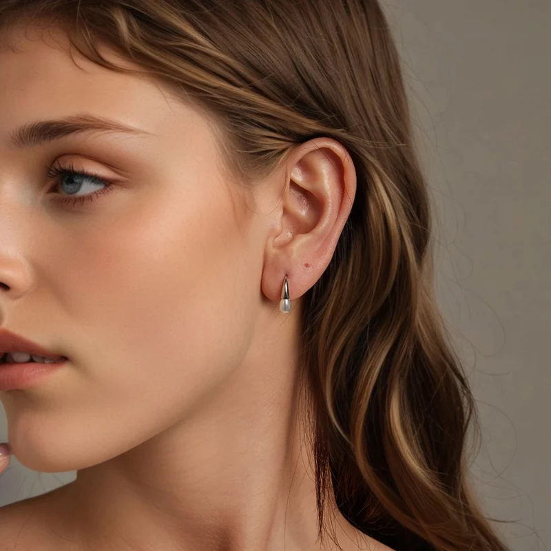 (image for) PANDORA Style Teardrop Pearl Earrings - BSE1054 - View 7