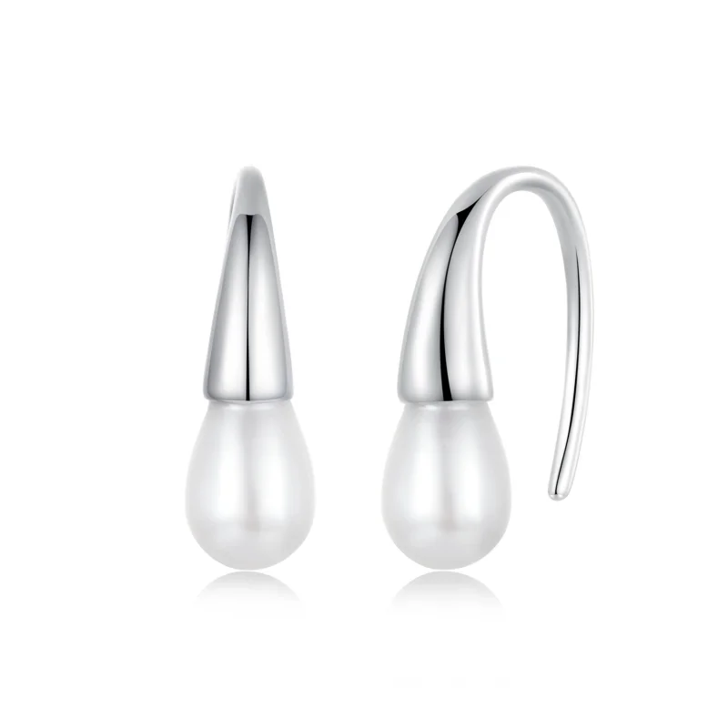 (image for) PANDORA Style Teardrop Pearl Earrings - BSE1054 - Product Image