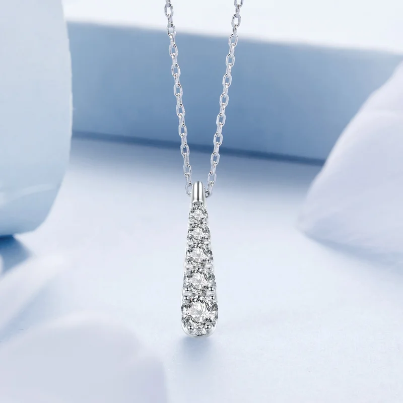 (image for) PANDORA Style Temperament water drop necklace - BSN399 - View 3