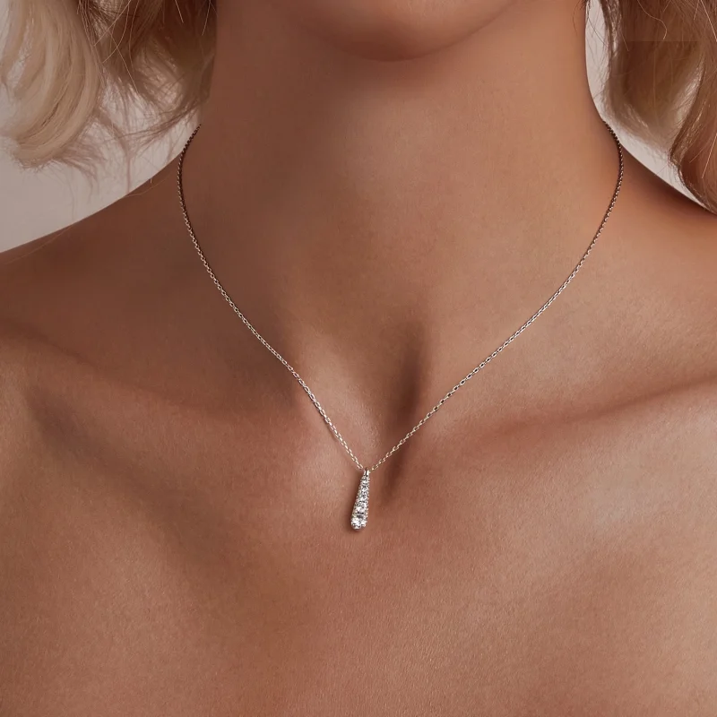 (image for) PANDORA Style Temperament water drop necklace - BSN399 - View 4