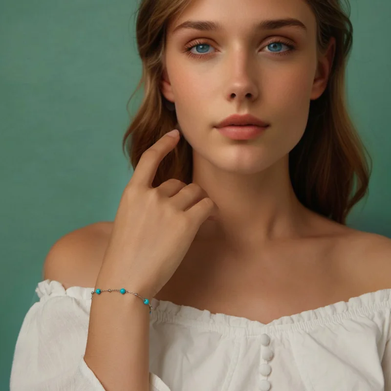 (image for) PANDORA Style Turquoise Bracelet - BSB197 - View 7