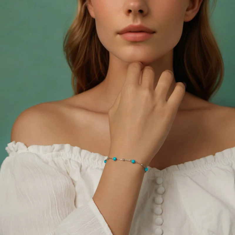 (image for) PANDORA Style Turquoise Bracelet - BSB197 - View 8