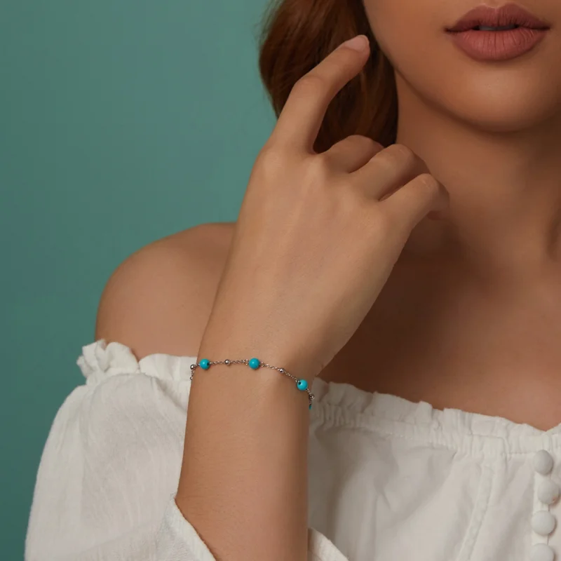 (image for) PANDORA Style Turquoise Bracelet - BSB197 - View 9