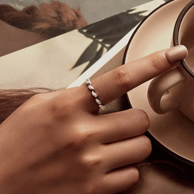 (image for) PANDORA Style Twisted Metallic Ring - SCR1047 - View 5