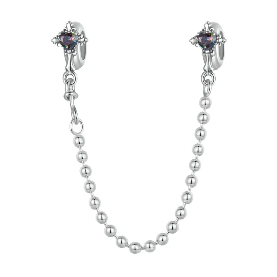 (image for) PANDORA Style Vintage Cross Silicone Safety Chain - BSC1060