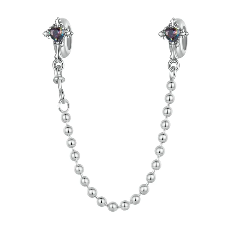 (image for) PANDORA Style Vintage Cross Silicone Safety Chain - BSC1060 - Product Image