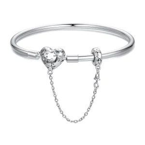 (image for) PANDORA Style Vintage Heart Bangle Bracelet - SCB287