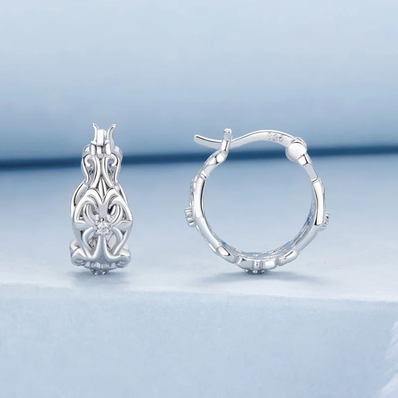 (image for) PANDORA Style Vintage palace pattern earrings - BSE1055 - View 2