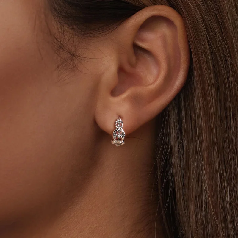 (image for) PANDORA Style Vintage palace pattern earrings - BSE1055 - View 6