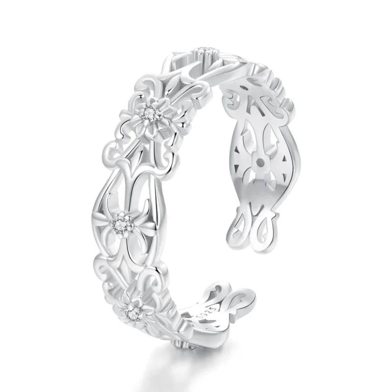 (image for) PANDORA Style Vintage palace pattern wide Open Ring - BSR575-E - Product Image