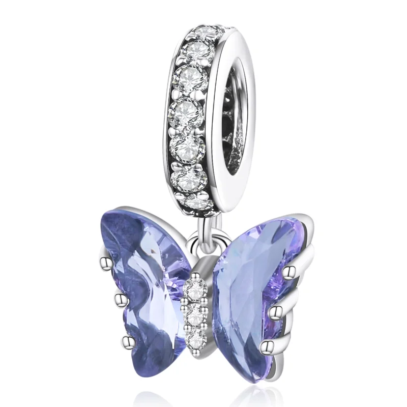 (image for) PANDORA Style Violet Butterfly Dangle - BSC423-VT - Product Image
