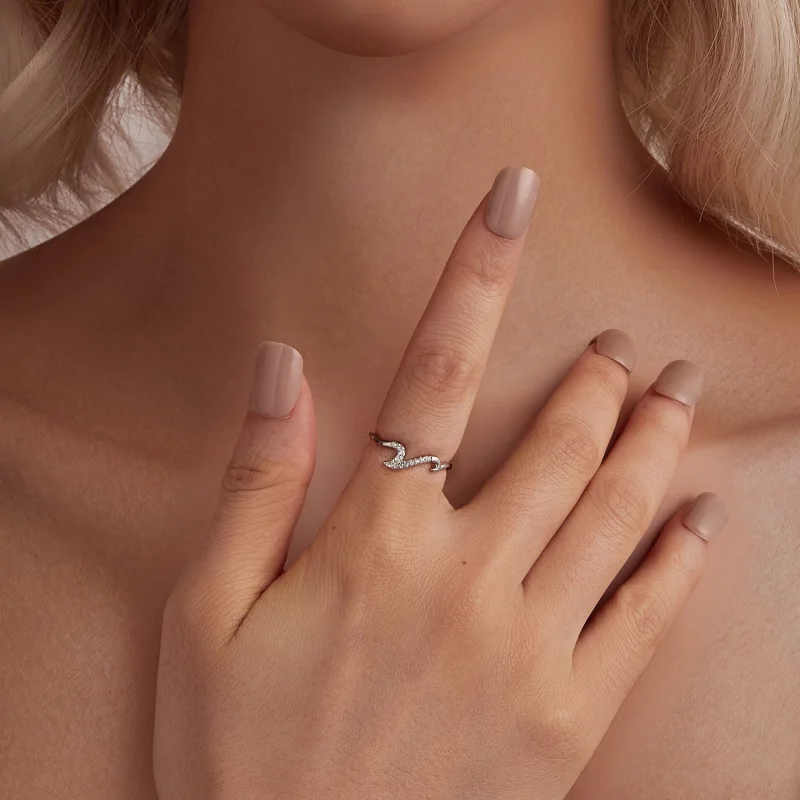 (image for) PANDORA Style Wave Ring - BSR587 - View 9