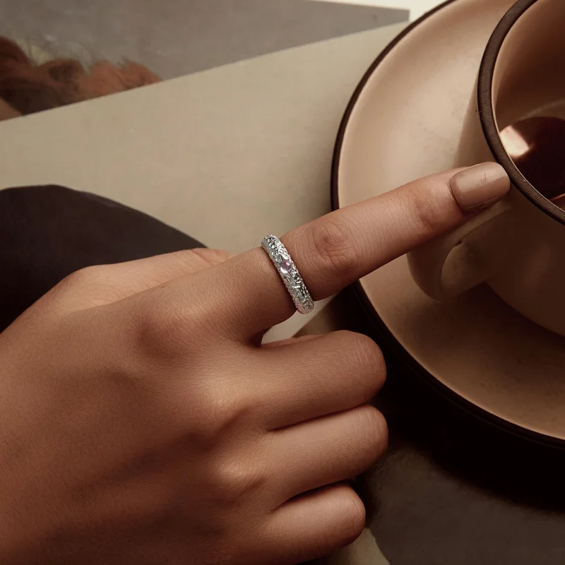 (image for) Pandora Textured Wide Ring - BSR604 - View 7