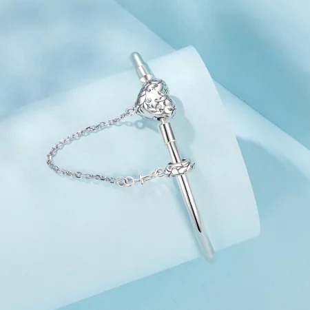 PANDORA Style Vintage Heart Bangle Bracelet - SCB287