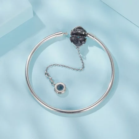 PANDORA Style Vintage Heart Bangle Bracelet - SCB287