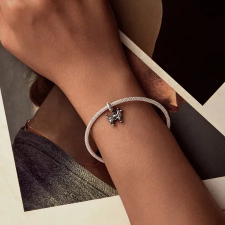 PANDORA风格边境牧羊犬吊坠 - SCC2836