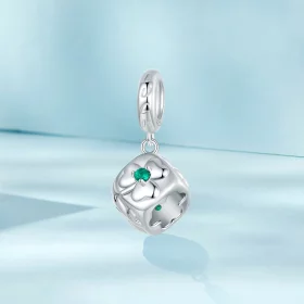 PANDORA Style Four Leaf Clover Dice Pendant - SCC2839 PANDORA Style Four Leaf Clover Dice Pendant - SCC2839