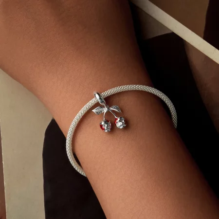 PANDORA风格樱桃骷髅吊坠 - SCC2904