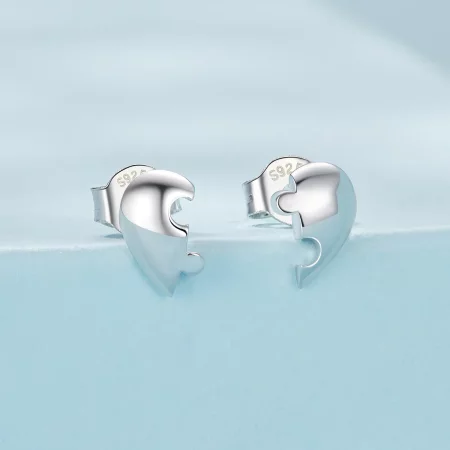 PANDORA Style Heart Puzzle Earrings - SCE1770