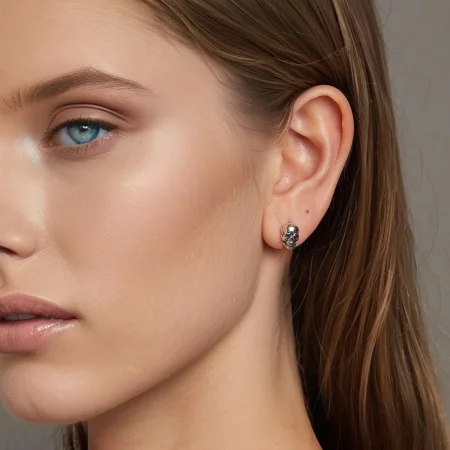 PANDORA风格骷髅耳环 - SCE1771