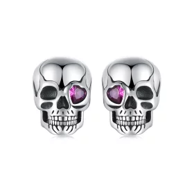 PANDORA风格骷髅耳环 - SCE1771 PANDORA风格骷髅耳环 - SCE1771