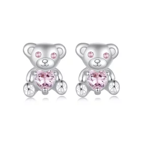 PANDORA Style Love Bear Earrings - SCE1774 PANDORA Style Love Bear Earrings - SCE1774