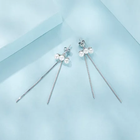 PANDORA Style Shell Pearl Tassel Earrings - SCE1777