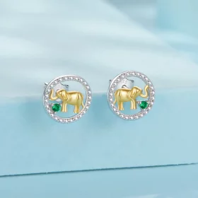 PANDORA风格金色大象耳环 - SCE1794 PANDORA风格金色大象耳环 - SCE1794