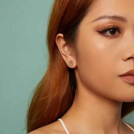 PANDORA风格金色大象耳环 - SCE1794