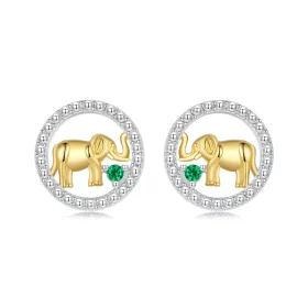 PANDORA风格金色大象耳环 - SCE1794 PANDORA风格金色大象耳环 - SCE1794