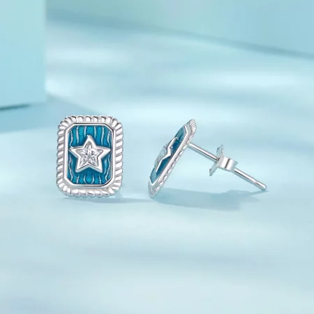 PANDORA风格星形复古耳环 - SCE1796