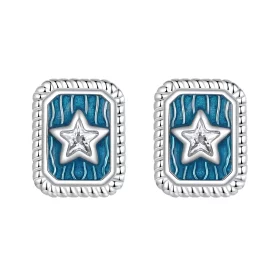 PANDORA风格星形复古耳环 - SCE1796 PANDORA风格星形复古耳环 - SCE1796