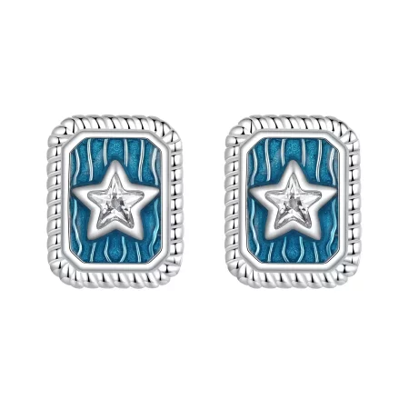 PANDORA风格星形复古耳环 - SCE1796