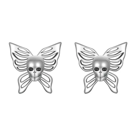 PANDORA Style Skull Butterfly Earrings - SCE1798