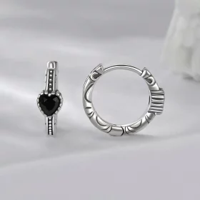 PANDORA Style Heart of Night Earrings - SCE1800 PANDORA Style Heart of Night Earrings - SCE1800